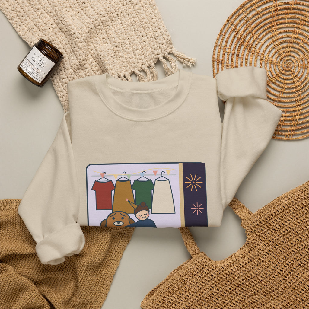 New Year 2027 Crewneck Sweatshirt - Rang in 2027 in the Closet with the Dog, Dog Mom and Dad Gift
