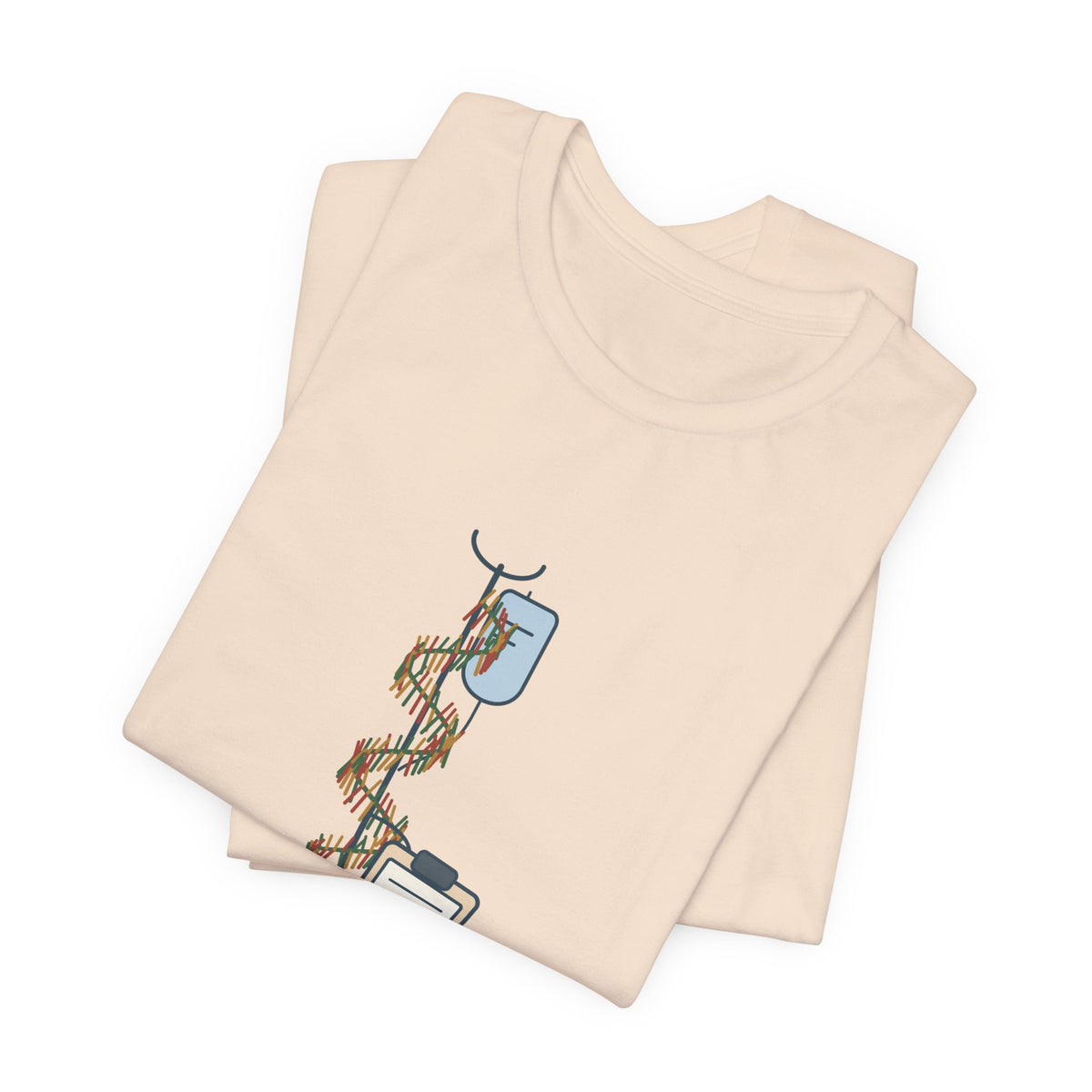 Funny Nurse Christmas T-Shirt - Tinsel on the IV Pole. Infection Control Has Notes. Nursing Tee