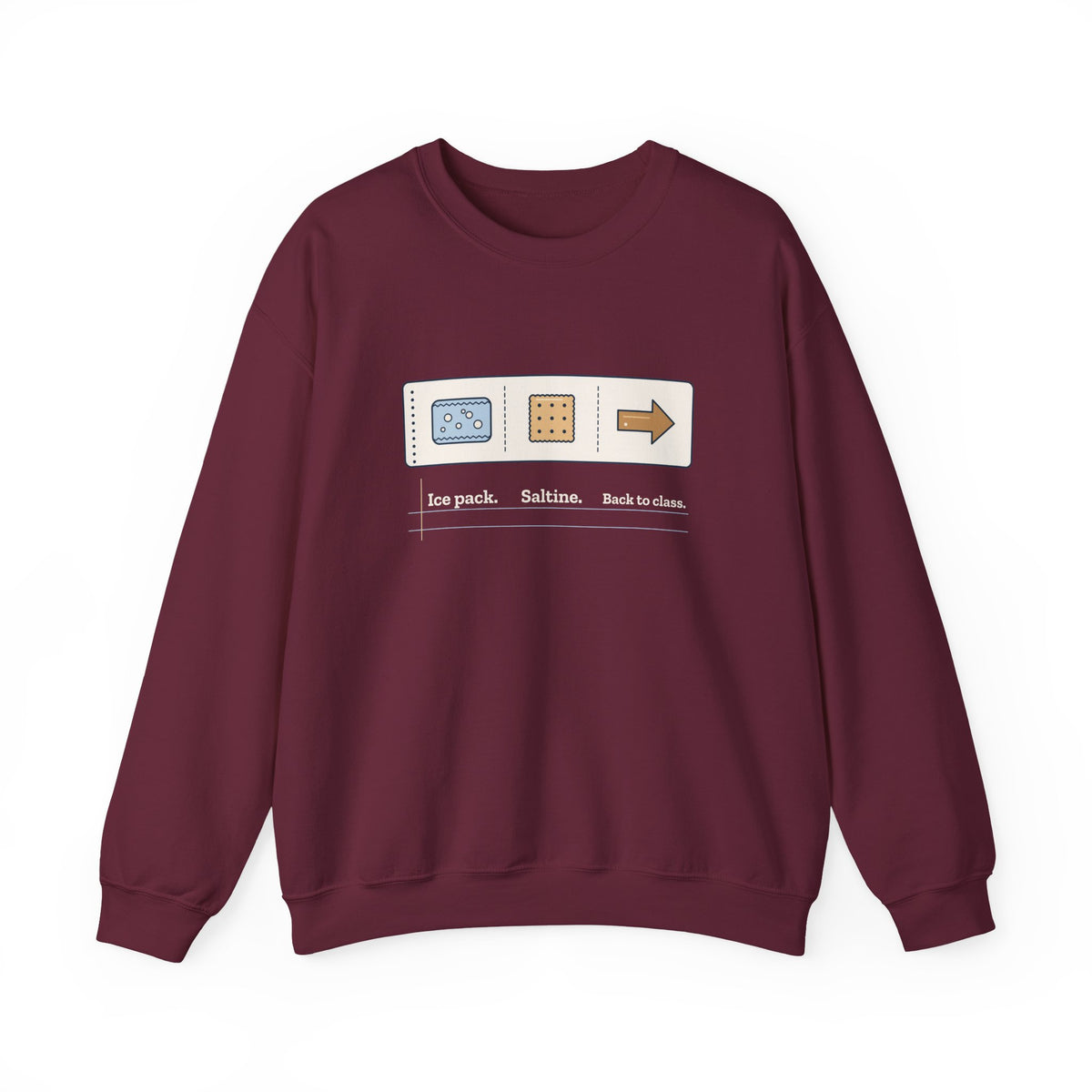 School Nurse Crewneck Sweatshirt - Ice Pack. Saltine. Back to Class. Gift
