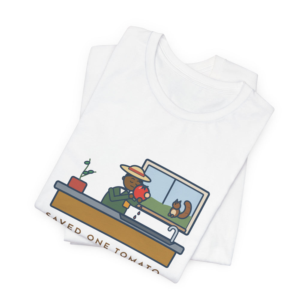 Funny Gardener T-Shirt, Saved One Tomato From the Squirrels, Sink Tomato Tee