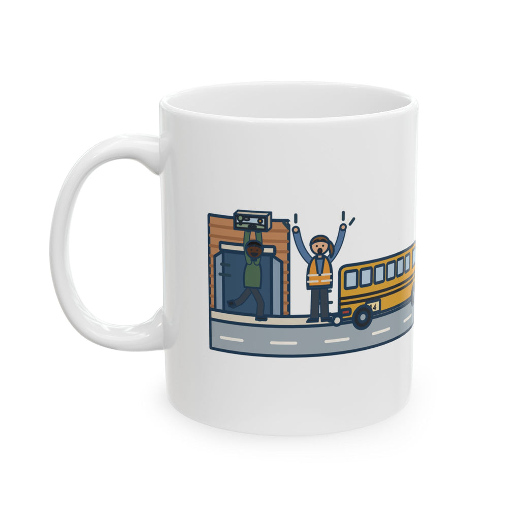 Bus Duty Teacher Coffee Mug - Bus 14 Left, the Diorama Did Not