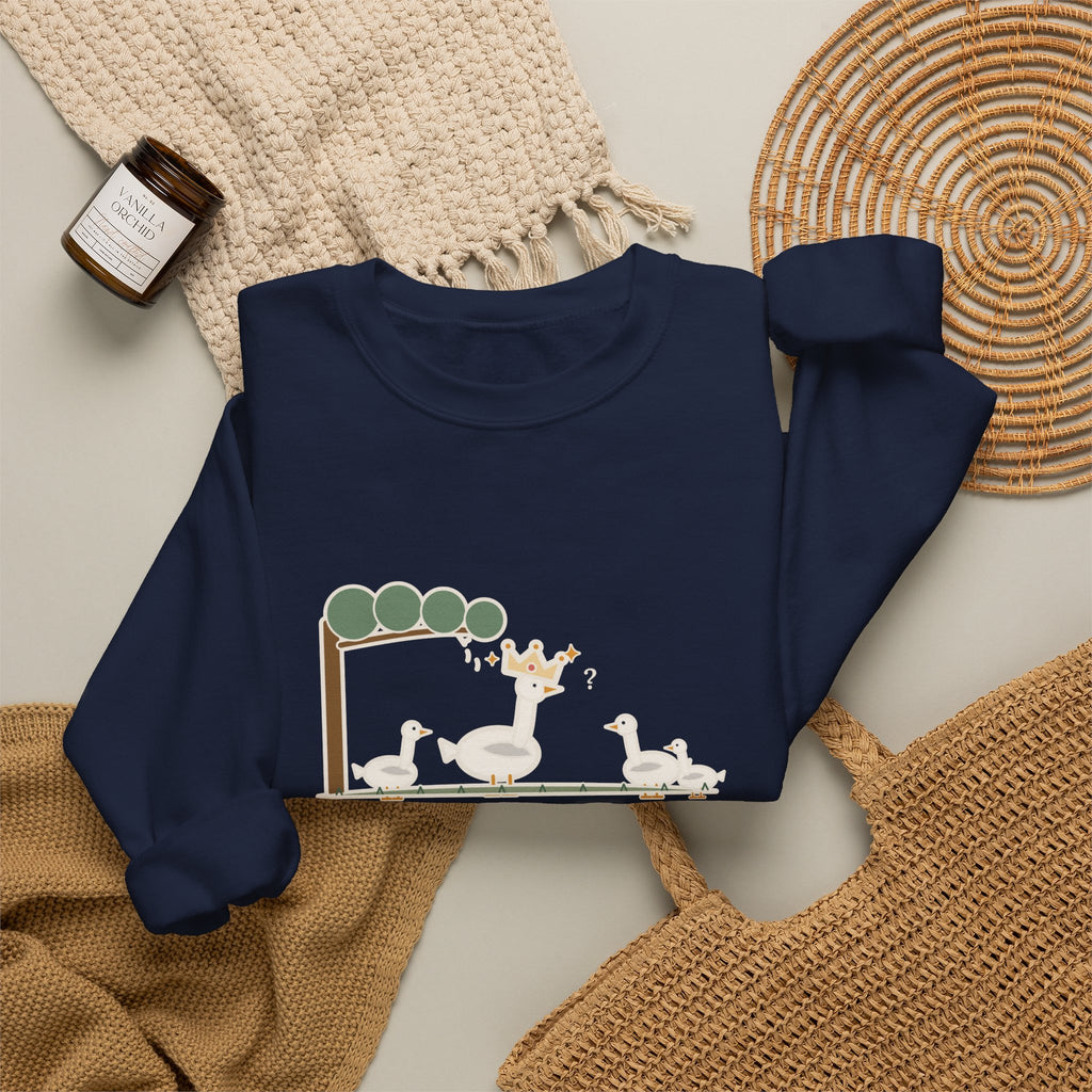 Some Are Born Great Sweatshirt, Literary Shakespeare Quote Crewneck with Crowned Goose