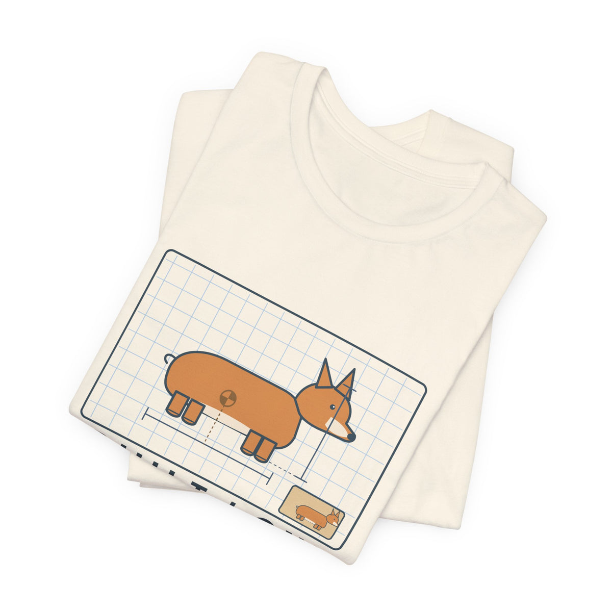 Corgi T-Shirt - Built Low for Stability Corgi Owner Blueprint Tee