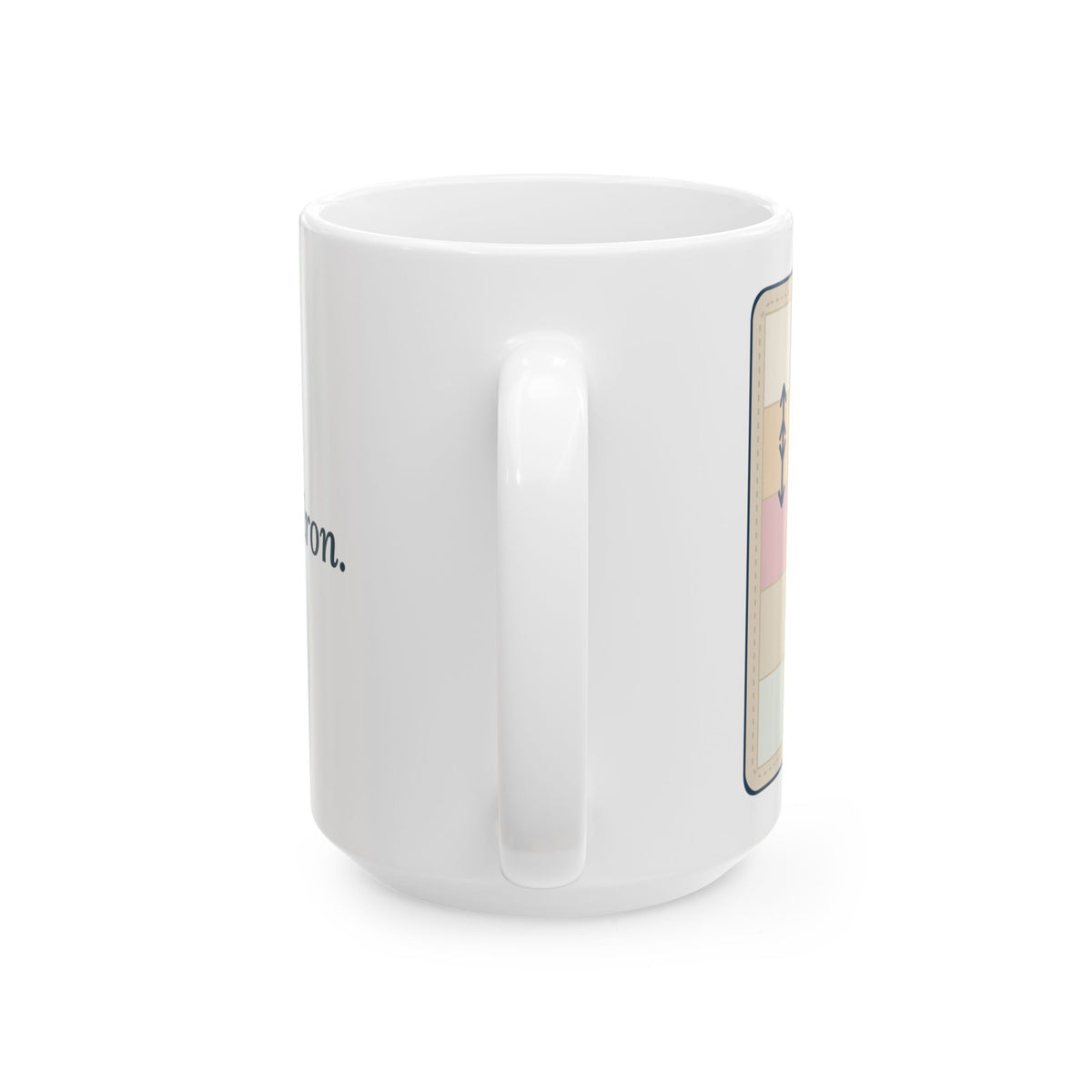 Large 15oz Quilting Mug - Press, Don't Iron. Quilter Gift Mug