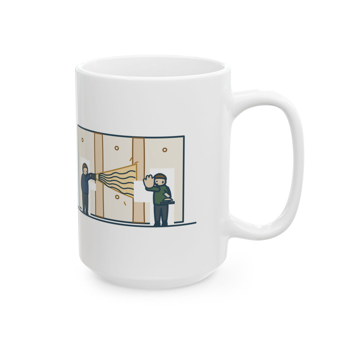 Large 15oz Drywall Finisher Mug - Step Away From My Wall With That Flashlight.