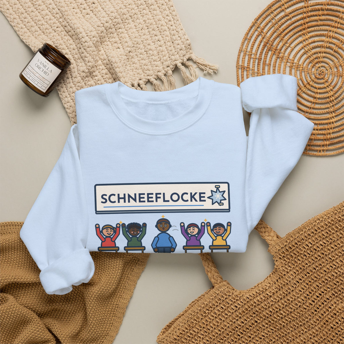 German Teacher Sweatshirt, Taught One Twelve-Letter Word, The Class Cheered When Somebody Finally Said It, Funny Whiteboard Win Crewneck