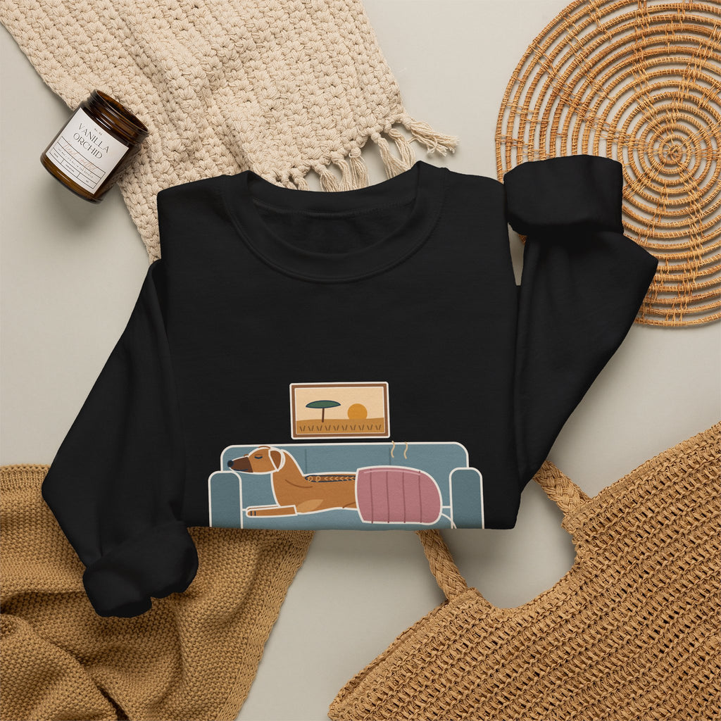 Rhodesian Ridgeback Crewneck Sweatshirt - Lives Under the Heated Blanket