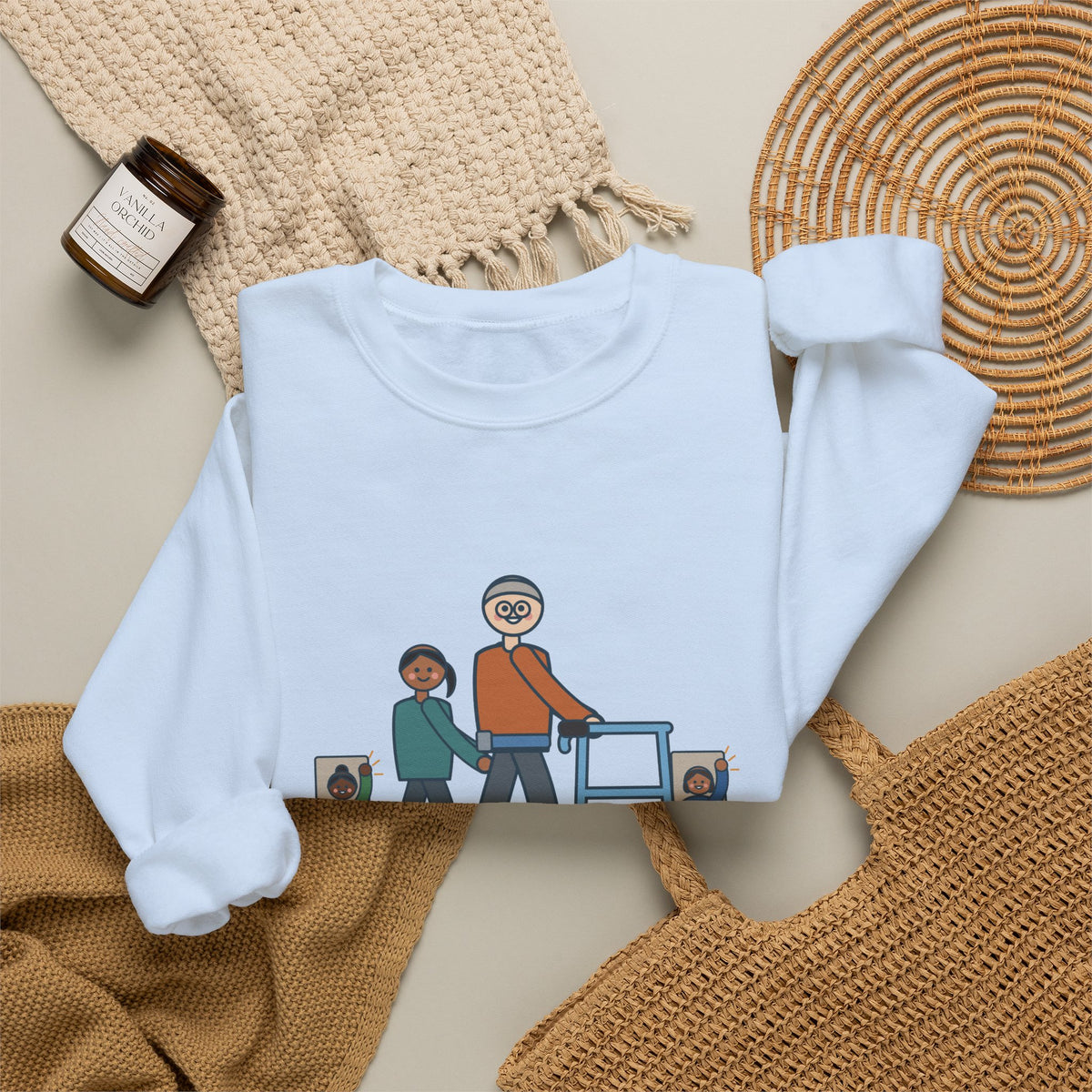 Inpatient Rehab Crewneck Sweatshirt - Ten Feet With the Walker Nurse Gift