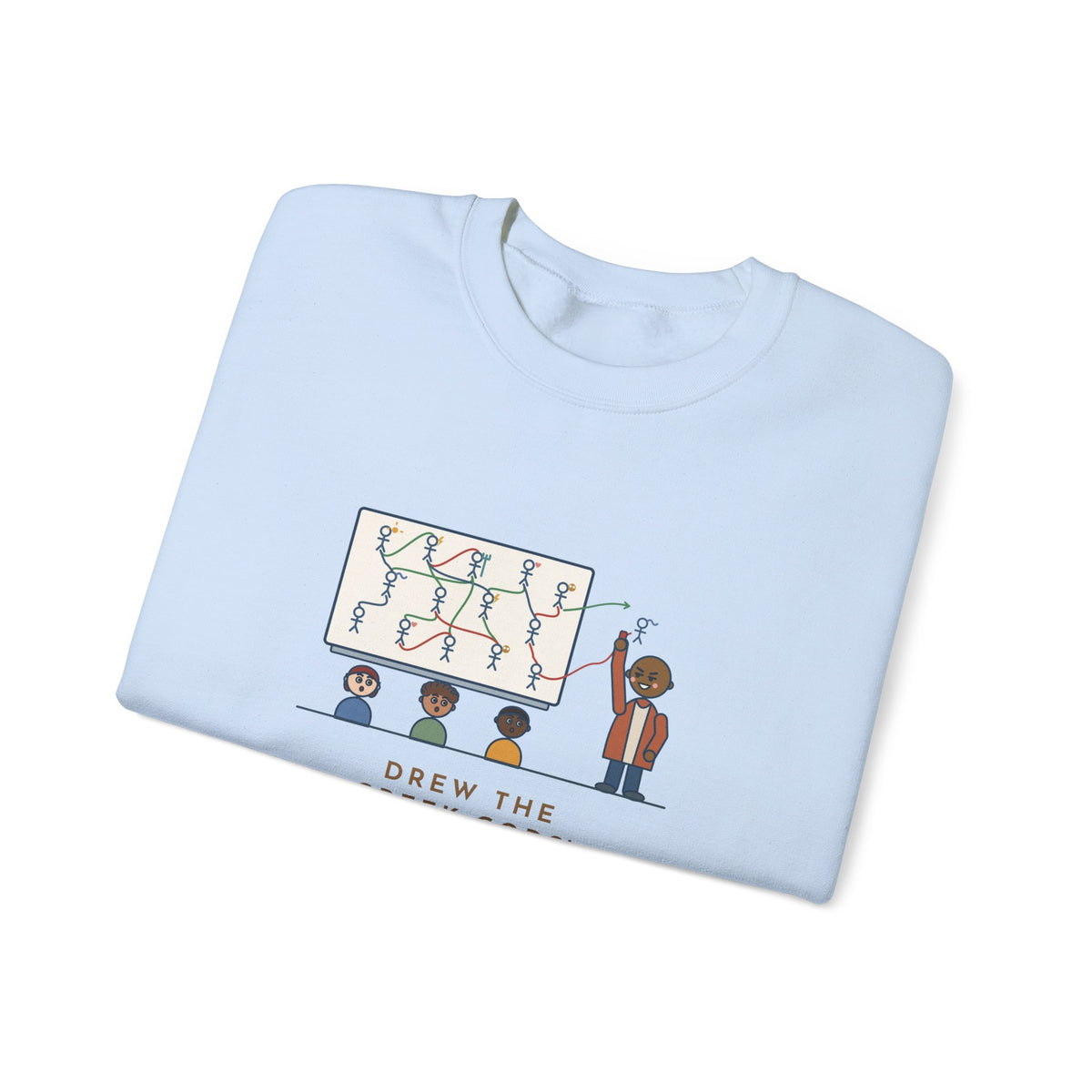 Mythology Teacher Crewneck Sweatshirt - Greek Gods Family Tree Ran Out of Whiteboard
