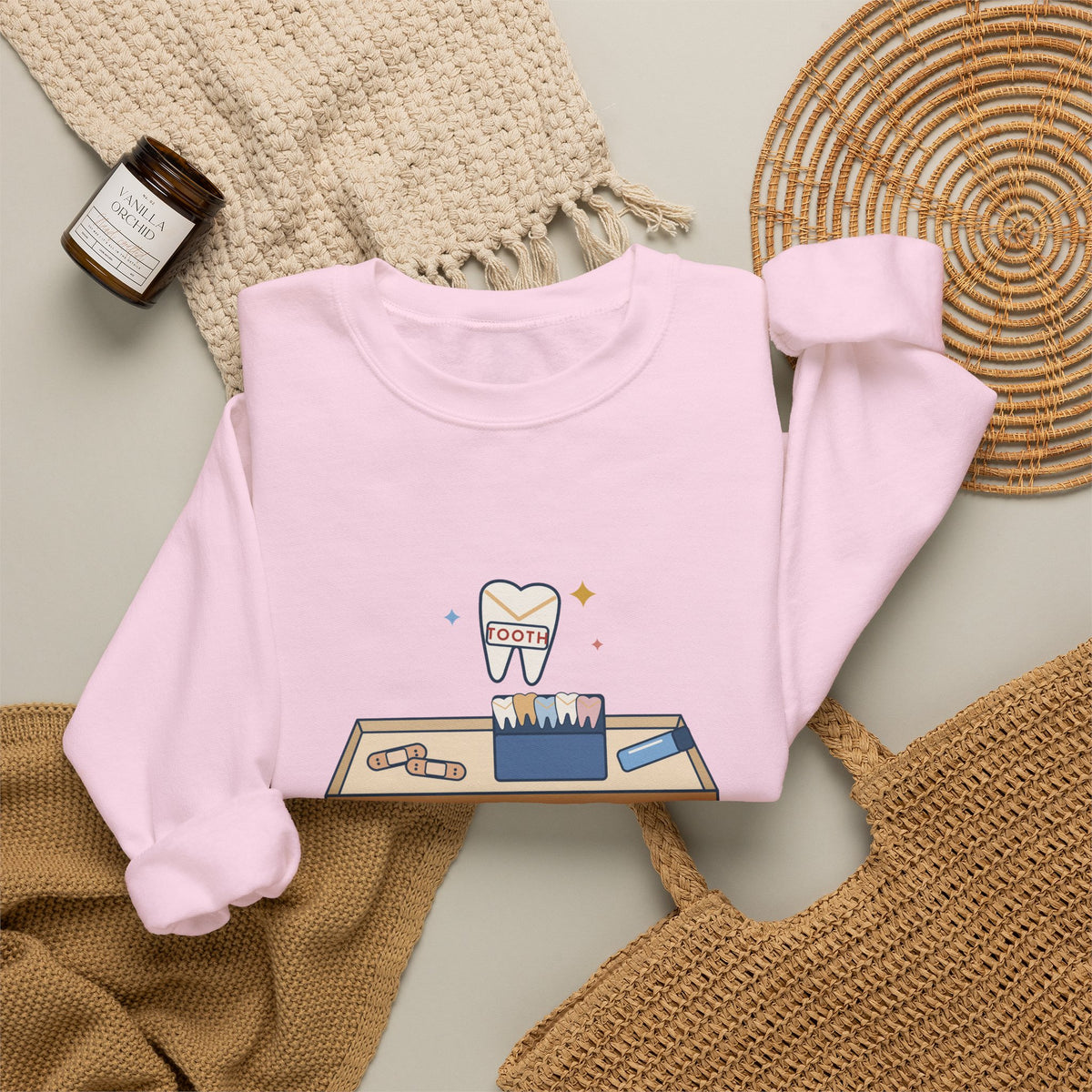 1st and 2nd Grade Teacher Crewneck Sweatshirt - Tooth Fell Out? I Have an Envelope for That