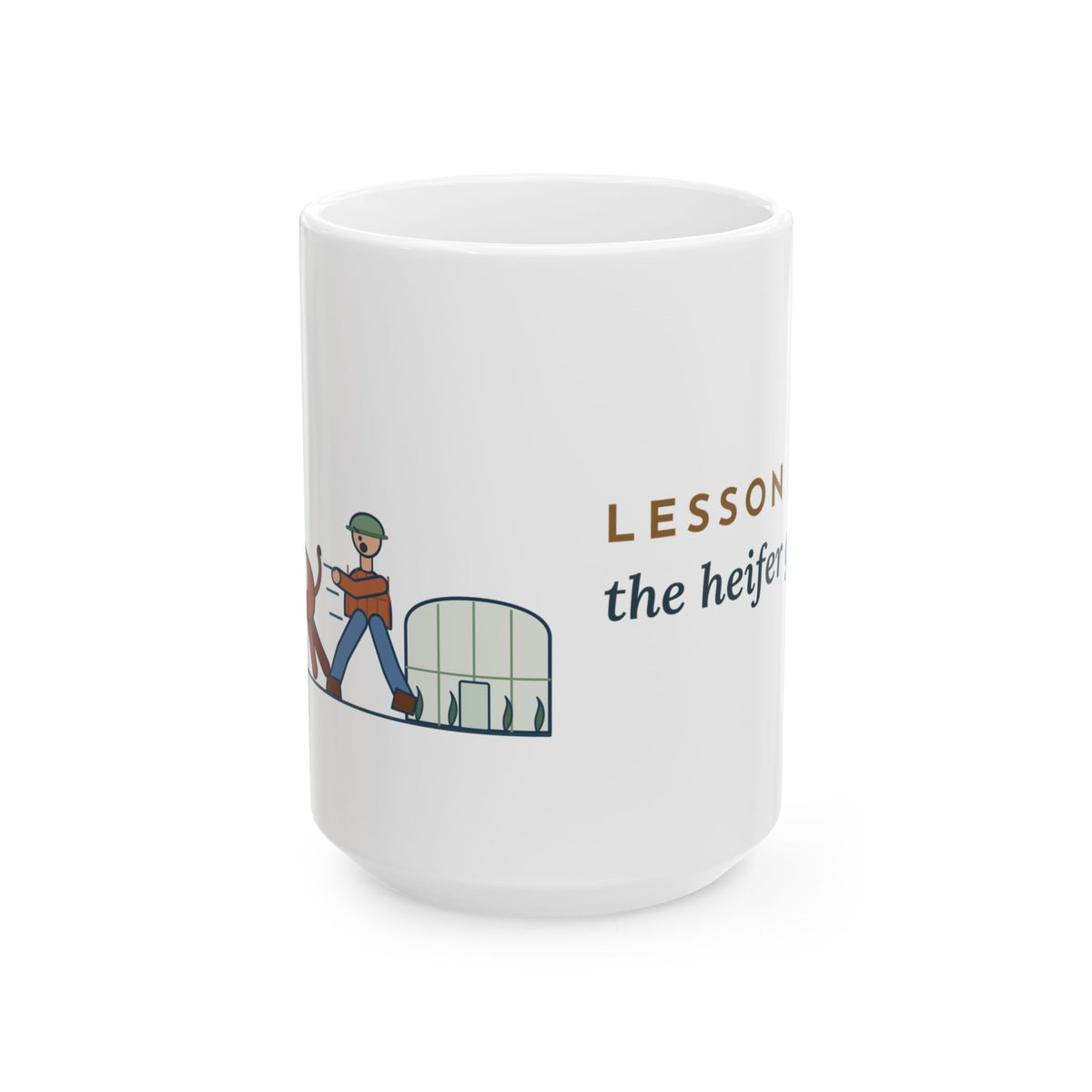 Large Agriculture Teacher Mug 15oz - The Heifer Got Out, Funny Ag Teacher Coffee Mug