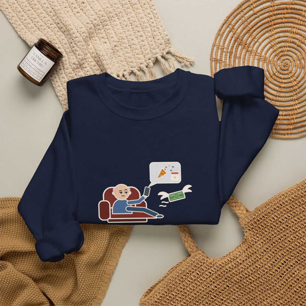 Funny Dad Crewneck Sweatshirt - Daughter Found a New Holiday, I Paid Twenty