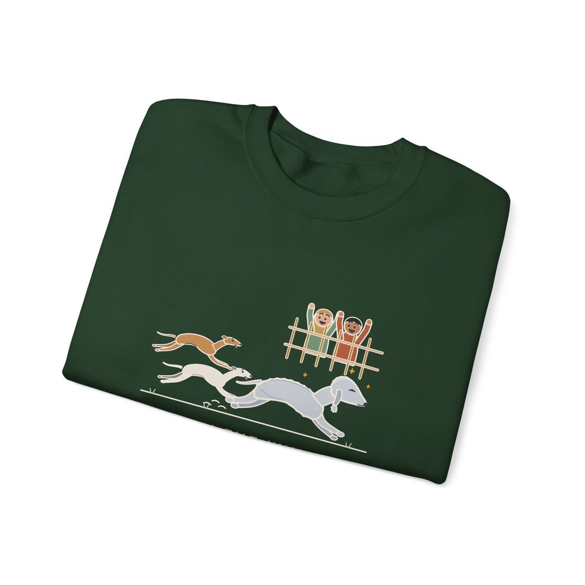 Bedlington Terrier Crewneck Sweatshirt - Outran the Whippets, Still Fluffy
