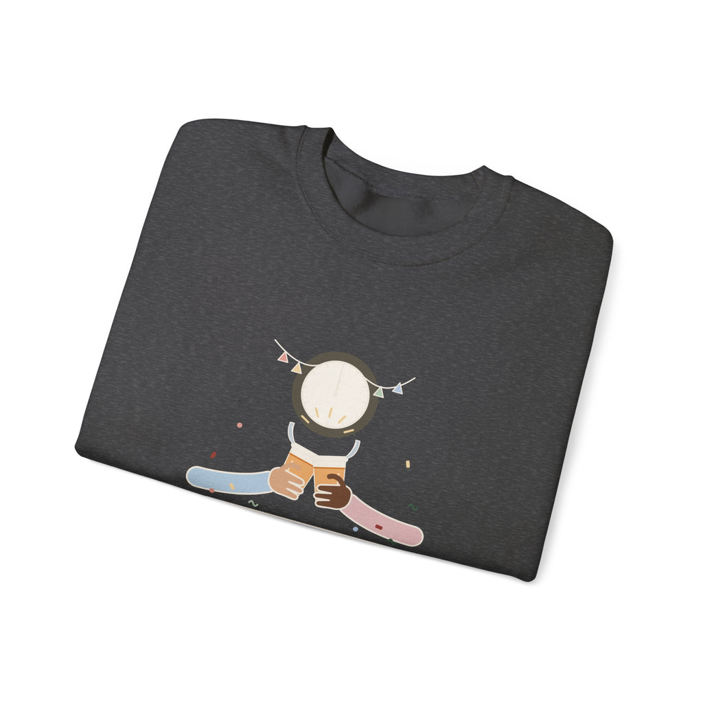 Night-Shift Nurse Crewneck Sweatshirt - New Year's Toast: Apple Juice, Nurses' Station