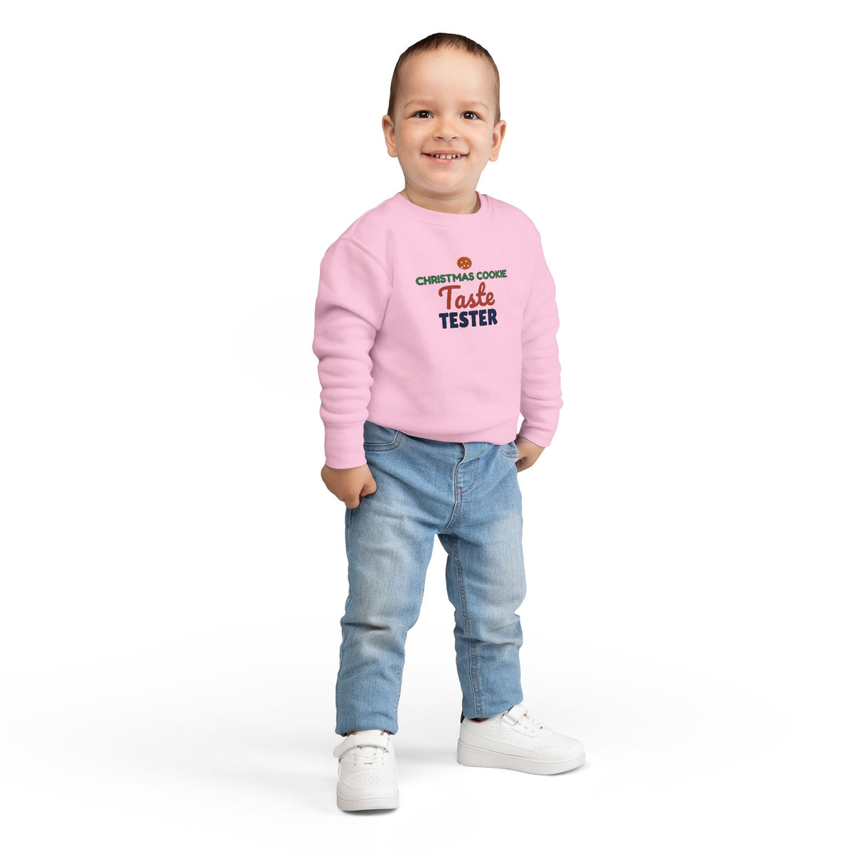 Christmas Cookie Taste Tester Toddler Sweatshirt, Holiday Crewneck