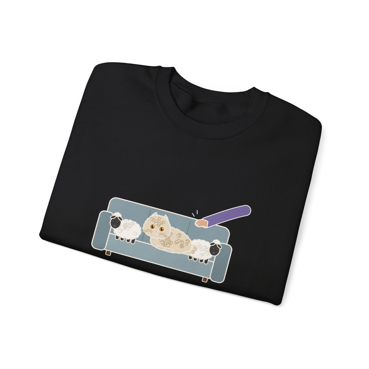 Selkirk Rex Crewneck Sweatshirt - Mistaken for a Stuffed Sheep
