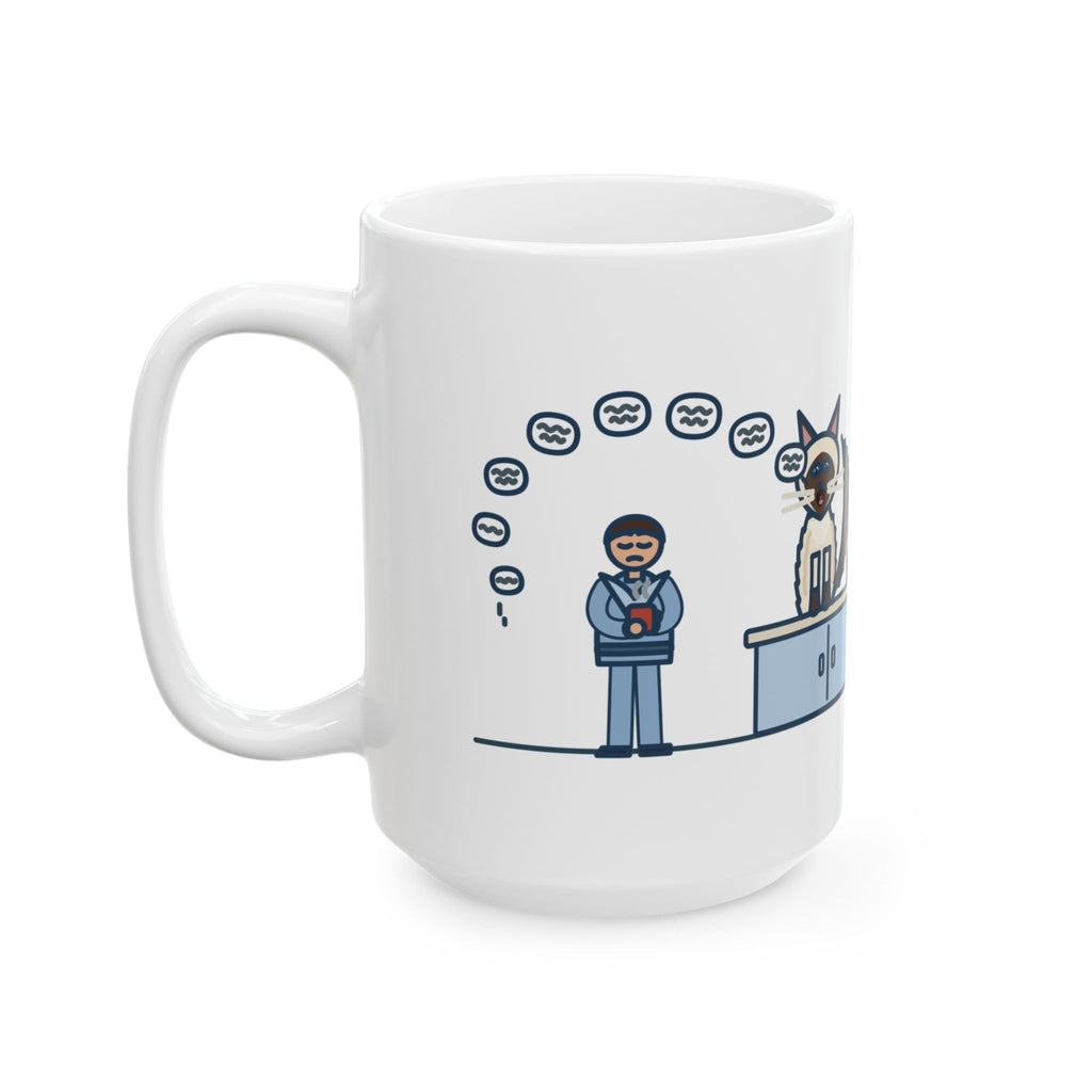 Large 15oz Balinese Cat Mug - Replied for Ten Minutes