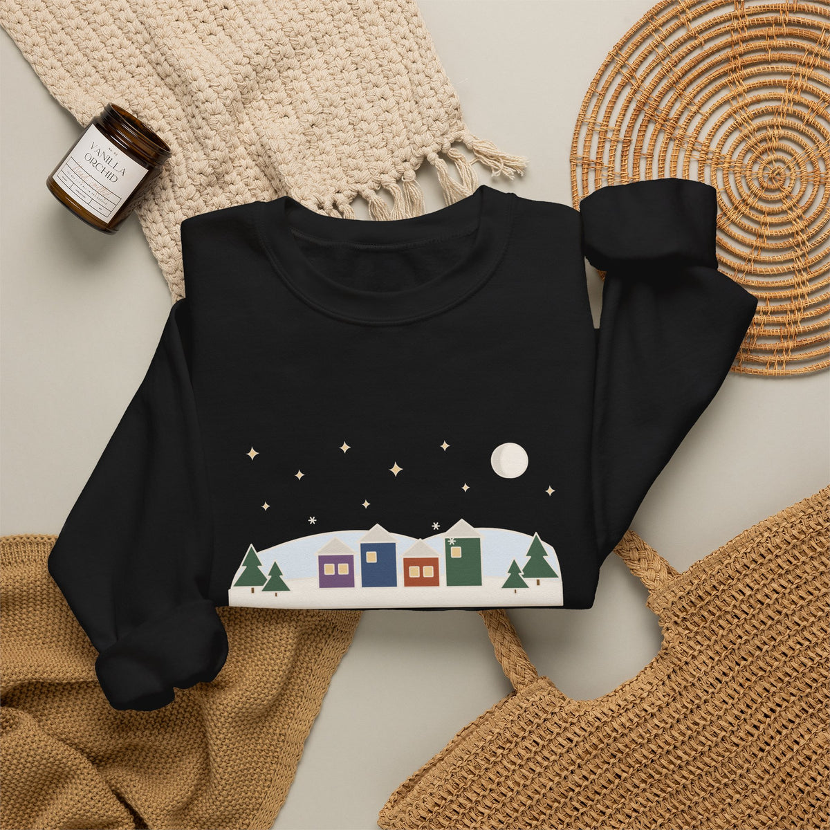 It Came Upon the Midnight Clear Sweatshirt, Christmas Sears Quote Crewneck with Clear Midnight