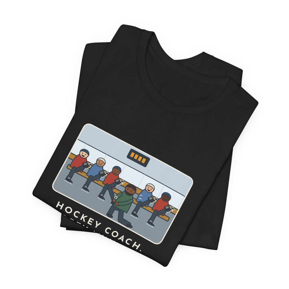 Funny Hockey Coach T-Shirt, Forty Minutes on the Rink, Thirty-Five of Them Tying Skates, Rink Bench Tee