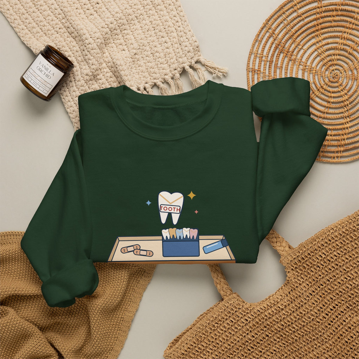 1st and 2nd Grade Teacher Crewneck Sweatshirt - Tooth Fell Out? I Have an Envelope for That