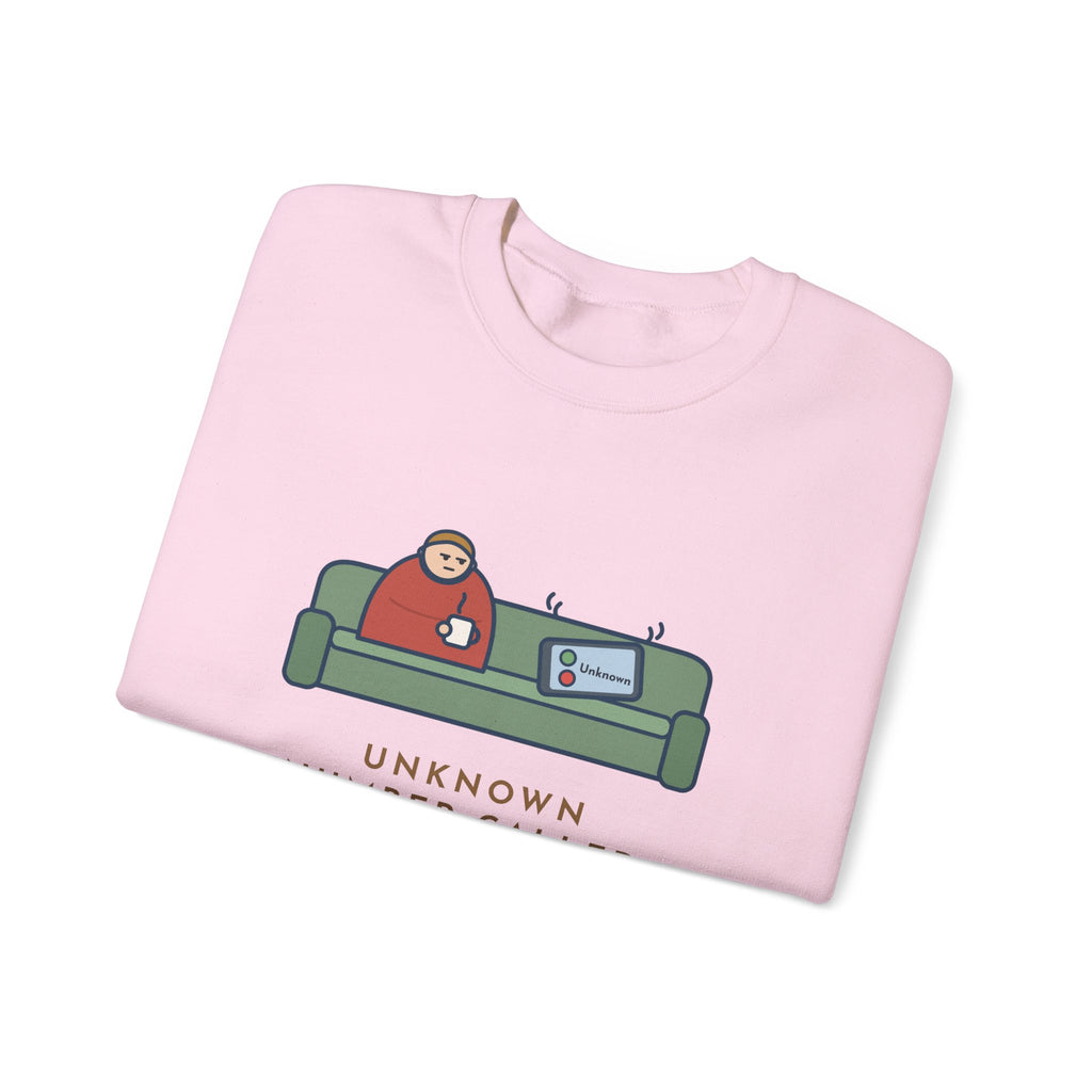 Unknown Number Sweatshirt, Let It Ring, Then Waited for the Text, Funny Couch Calm Crewneck