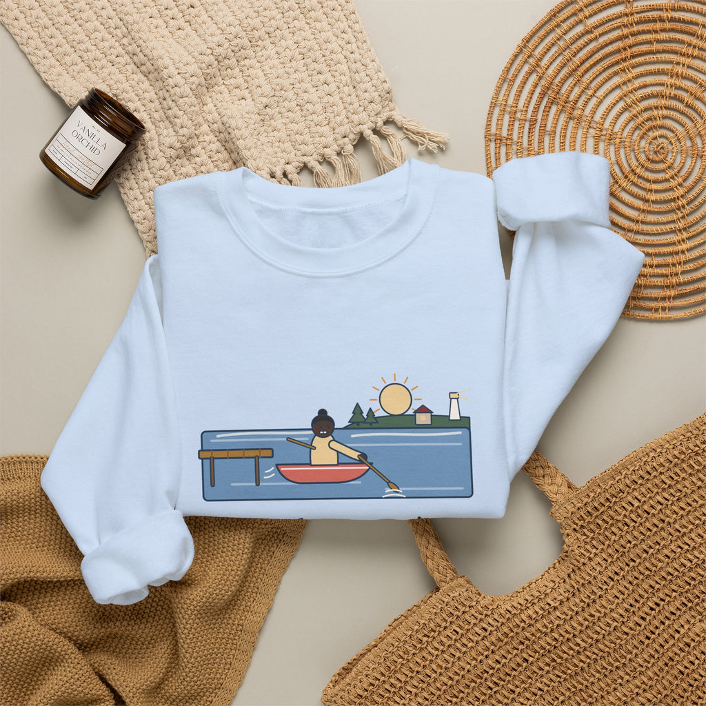 Our Doubts Are Traitors Sweatshirt, Literary Shakespeare Quote Crewneck with Dawn Rowboat
