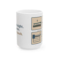 Large 15oz Woodworking Mug - Flat, Straight, Square. Then Lunch.