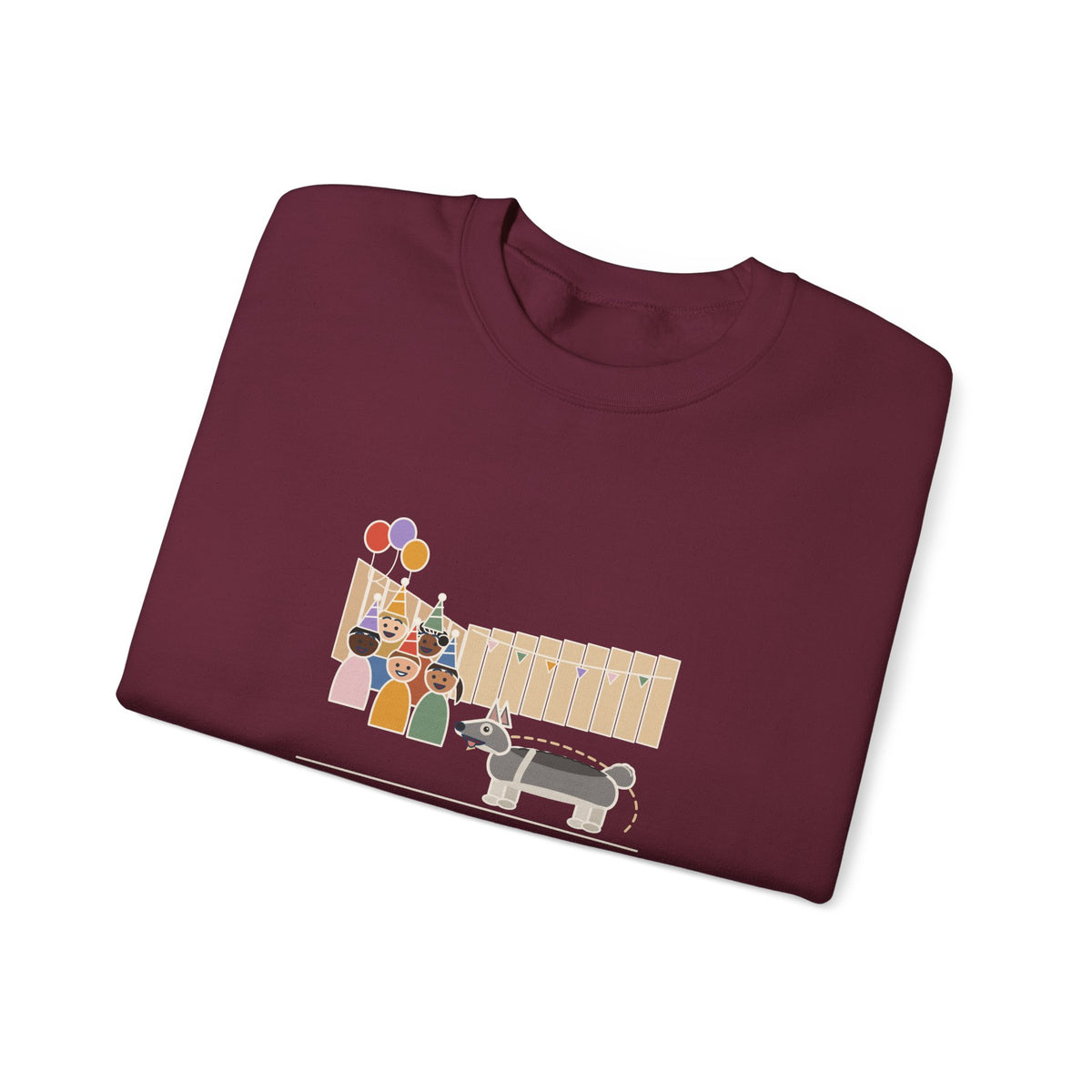 Swedish Vallhund Crewneck Sweatshirt - Herded the Birthday Party Into One Corner