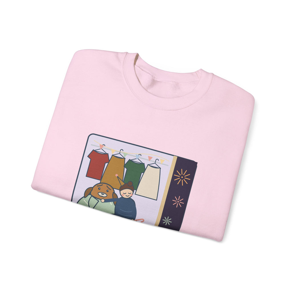 New Year 2027 Crewneck Sweatshirt - Rang in 2027 in the Closet with the Dog, Dog Mom and Dad Gift