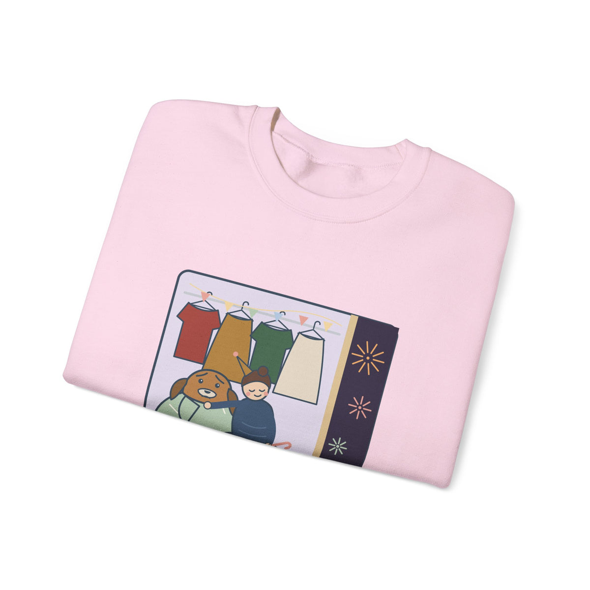 New Year 2027 Crewneck Sweatshirt - Rang in 2027 in the Closet with the Dog, Dog Mom and Dad Gift