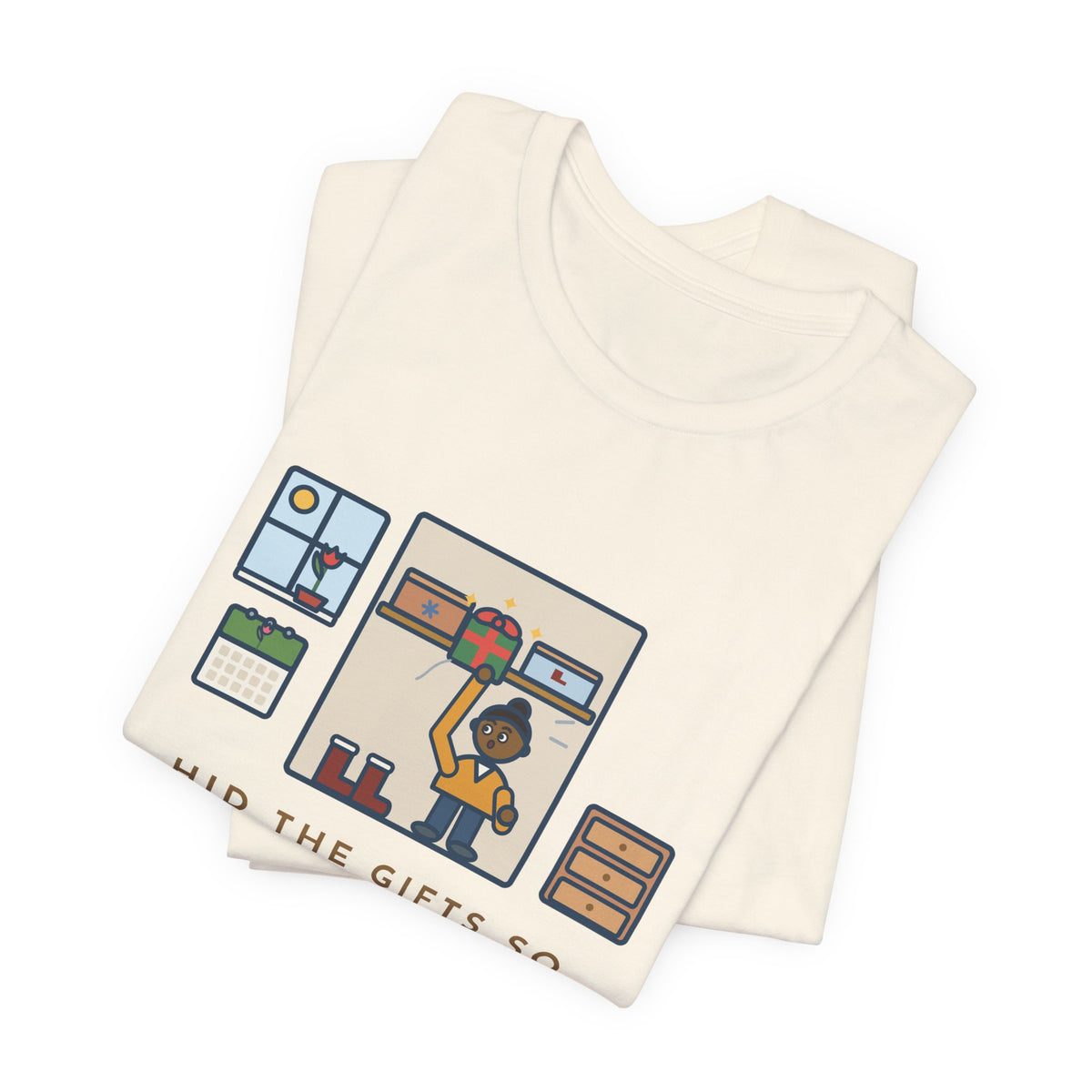 Funny Hidden Gifts T-Shirt, Hid Them So Well in November, Found Them in March, Spring Closet Tee