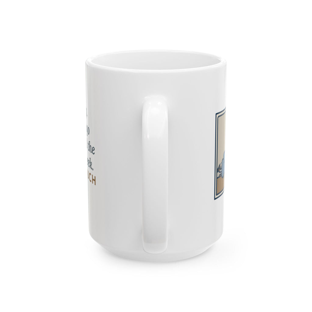 Five Years Ago She Hid Behind the Couch, Now the Couch Is Hers 15oz Mug, Large Funny Gotcha Day Coffee Mug