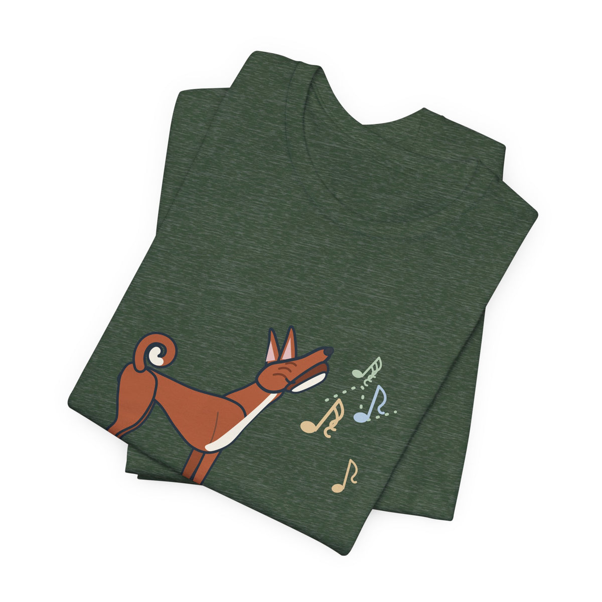 Basenji T-Shirt - Doesn't Bark. Yodels. Funny Barkless Dog Owner Tee