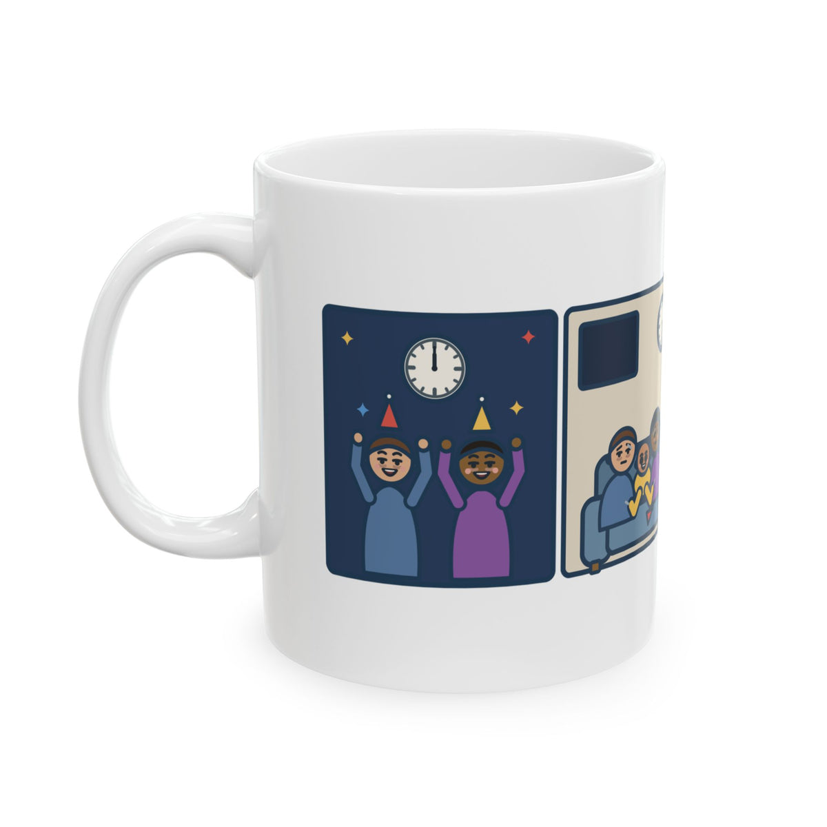 New Year's Eve Mug, Stayed Up for Midnight, The Baby Started the New Year at 5:30 a.m., Funny Coffee Mug 11oz