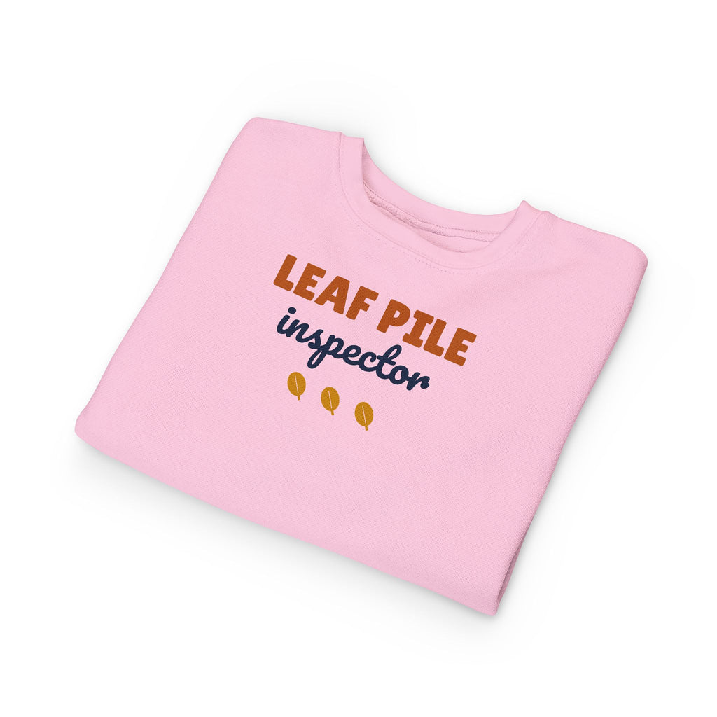 Leaf Pile Inspector Toddler Sweatshirt, Autumn Toddler Crewneck