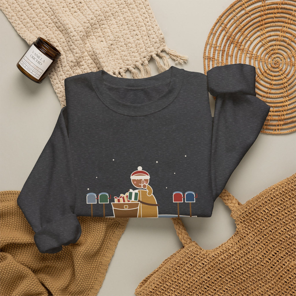 Mail Carrier Christmas Crewneck Sweatshirt - I Know Every Gift on Your List. I'm Not Telling