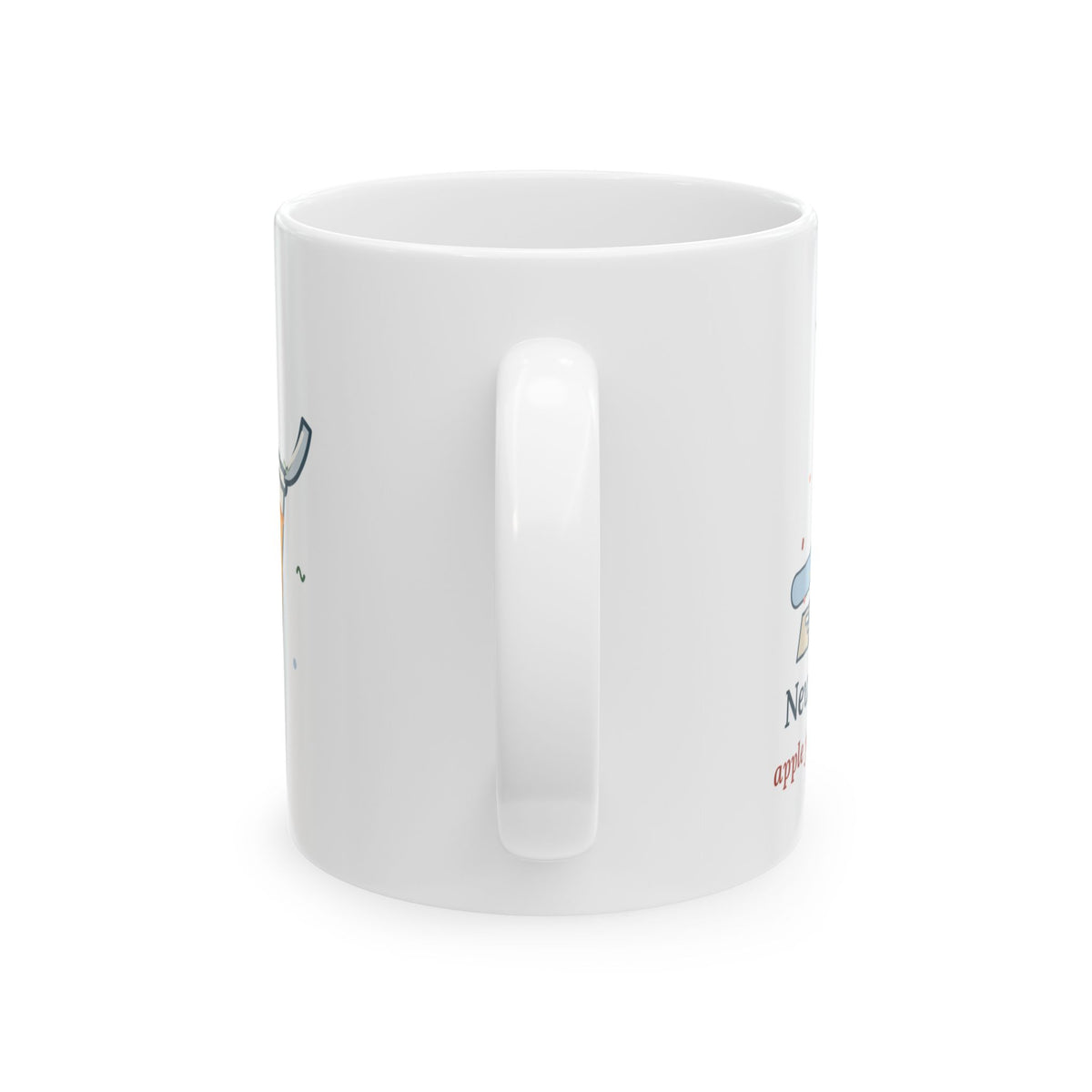 Night-Shift Nurse New Year's Mug - New Year's Toast: Apple Juice, Nurses' Station. NYE Gift