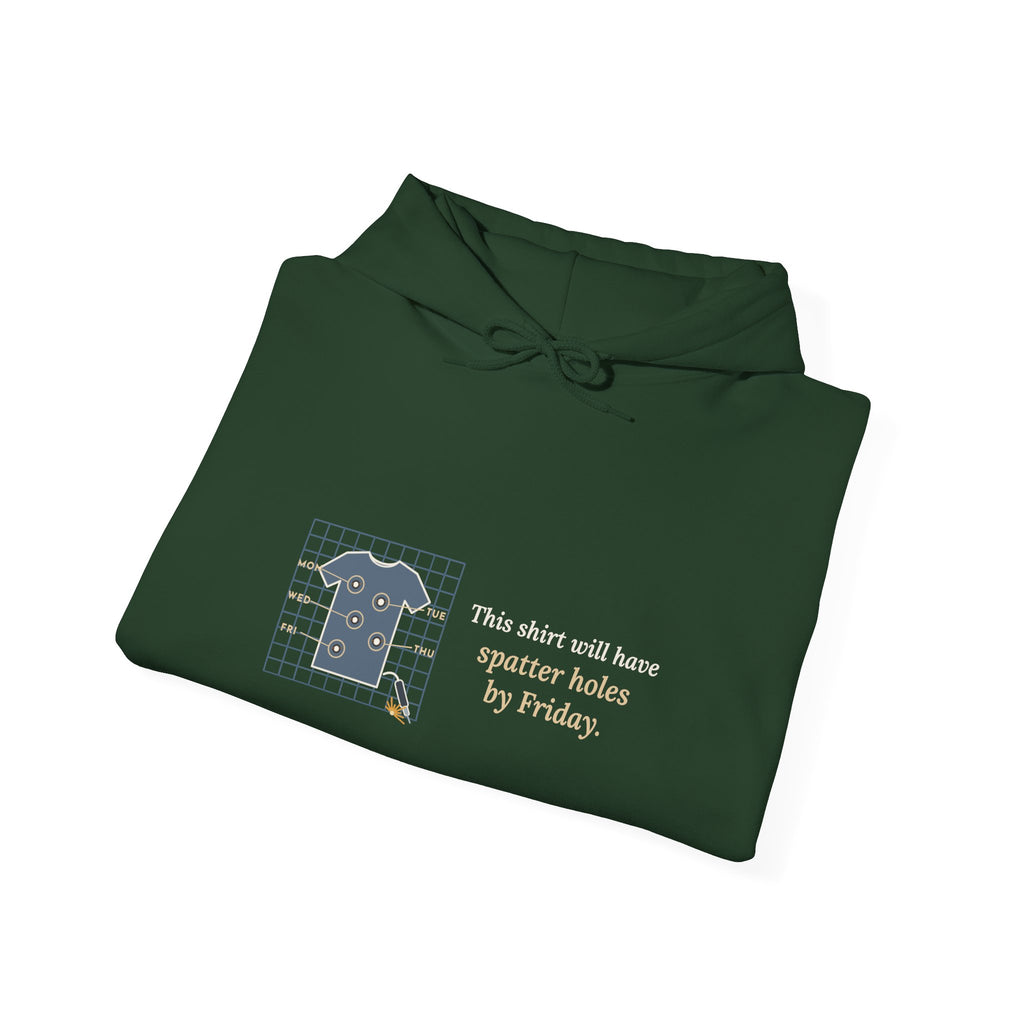Welder Hoodie - This Shirt Will Have Spatter Holes by Friday Welding Hooded Sweatshirt