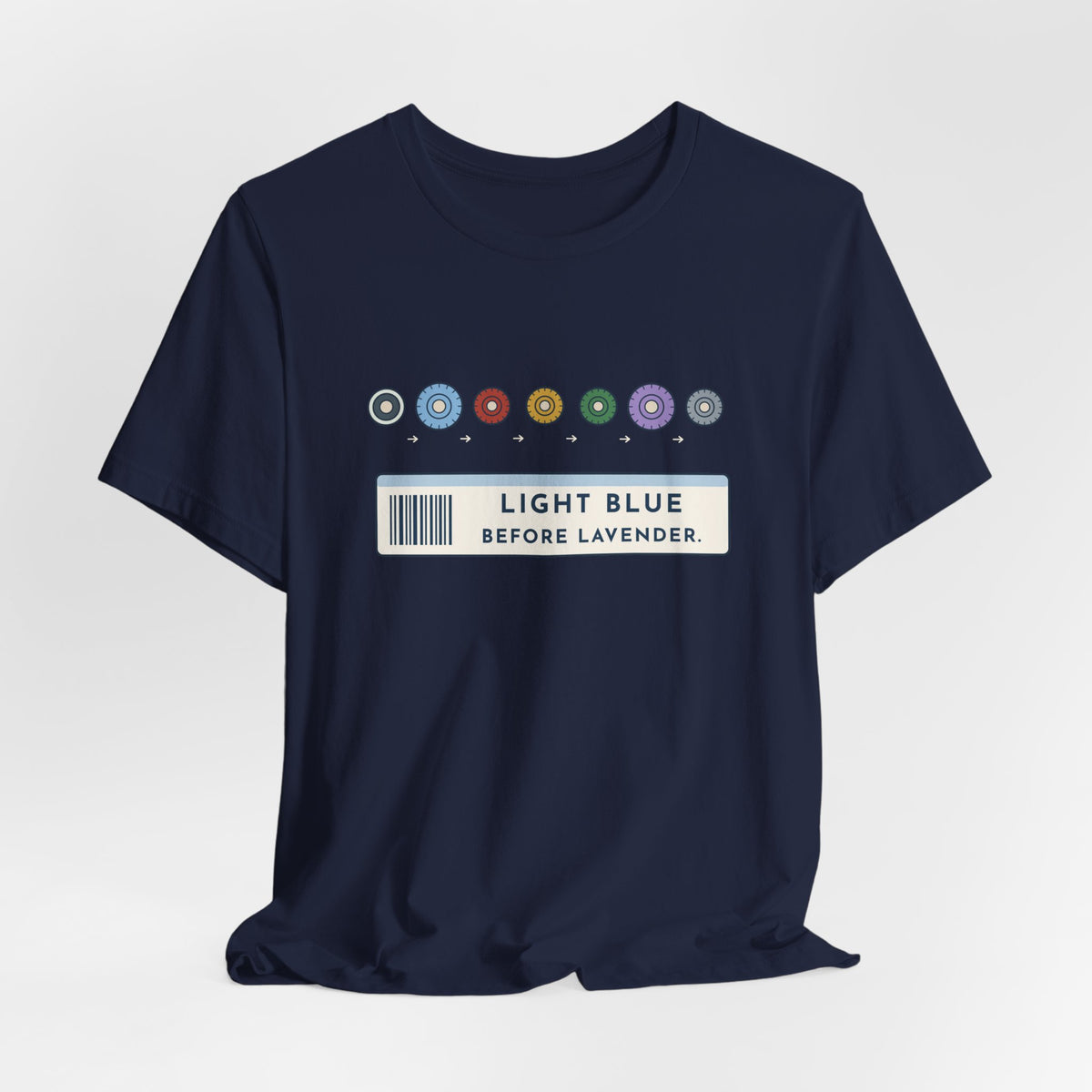 Phlebotomist T-Shirt - Light Blue Before Lavender Order of Draw Tee