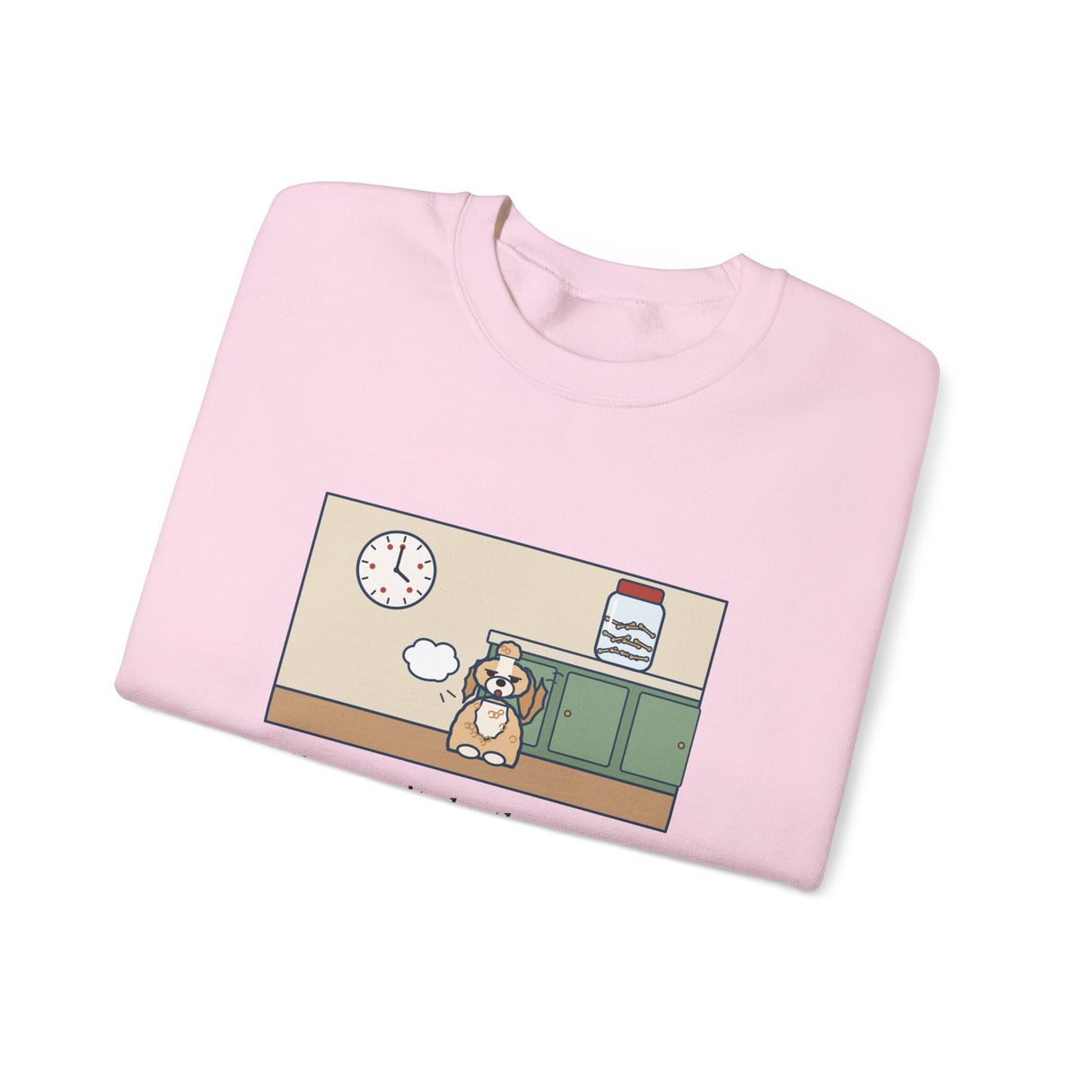 Shih-Poo Sweatshirt, Sits by the Treat Jar and Sighs Loudly Every Eleven Minutes, Funny Treat Jar Vigil Crewneck