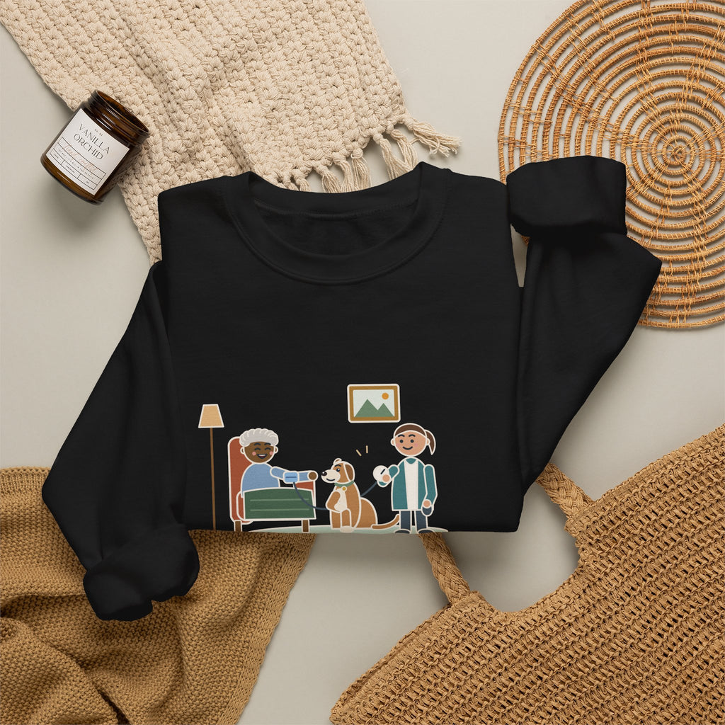 At-Home Care Nurse Crewneck Sweatshirt - The Dog Sat In on Every Vitals Check