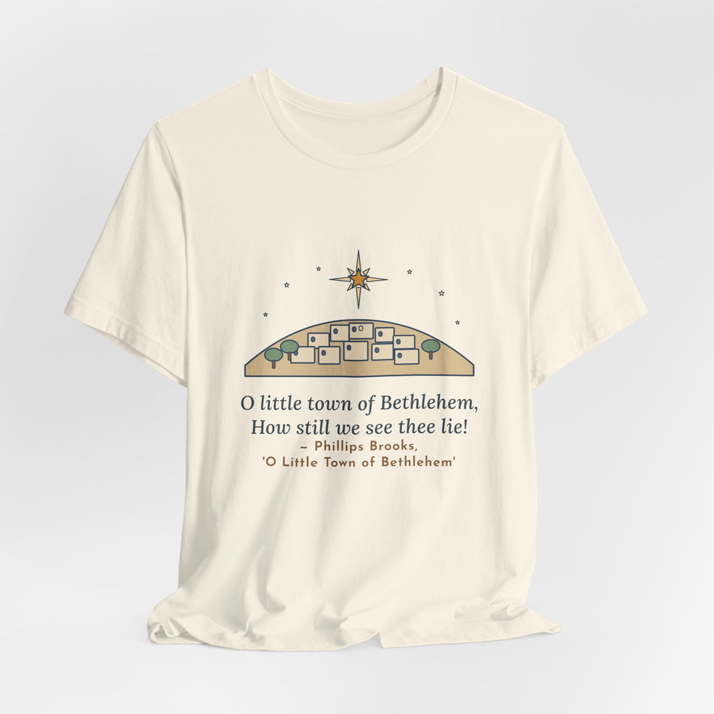 Brooks Quote T-Shirt, O Little Town of Bethlehem, Christmas Hill Town Star Tee