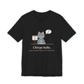 Chartreux Cat T-Shirt - Chirps Hello, Zero Meows Since Kittenhood Quiet Cat Tee