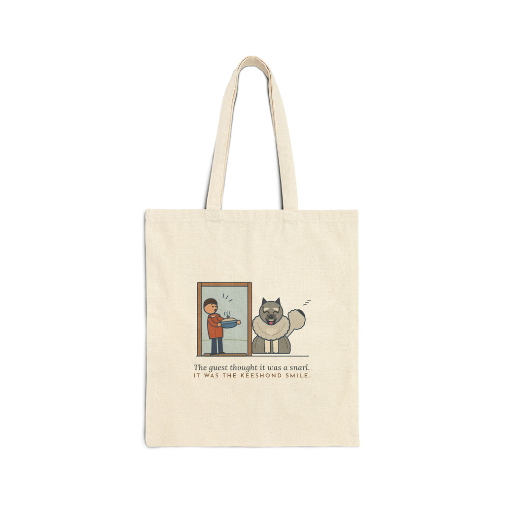 Keeshond Tote Bag - It Was the Keeshond Smile, Not a Snarl