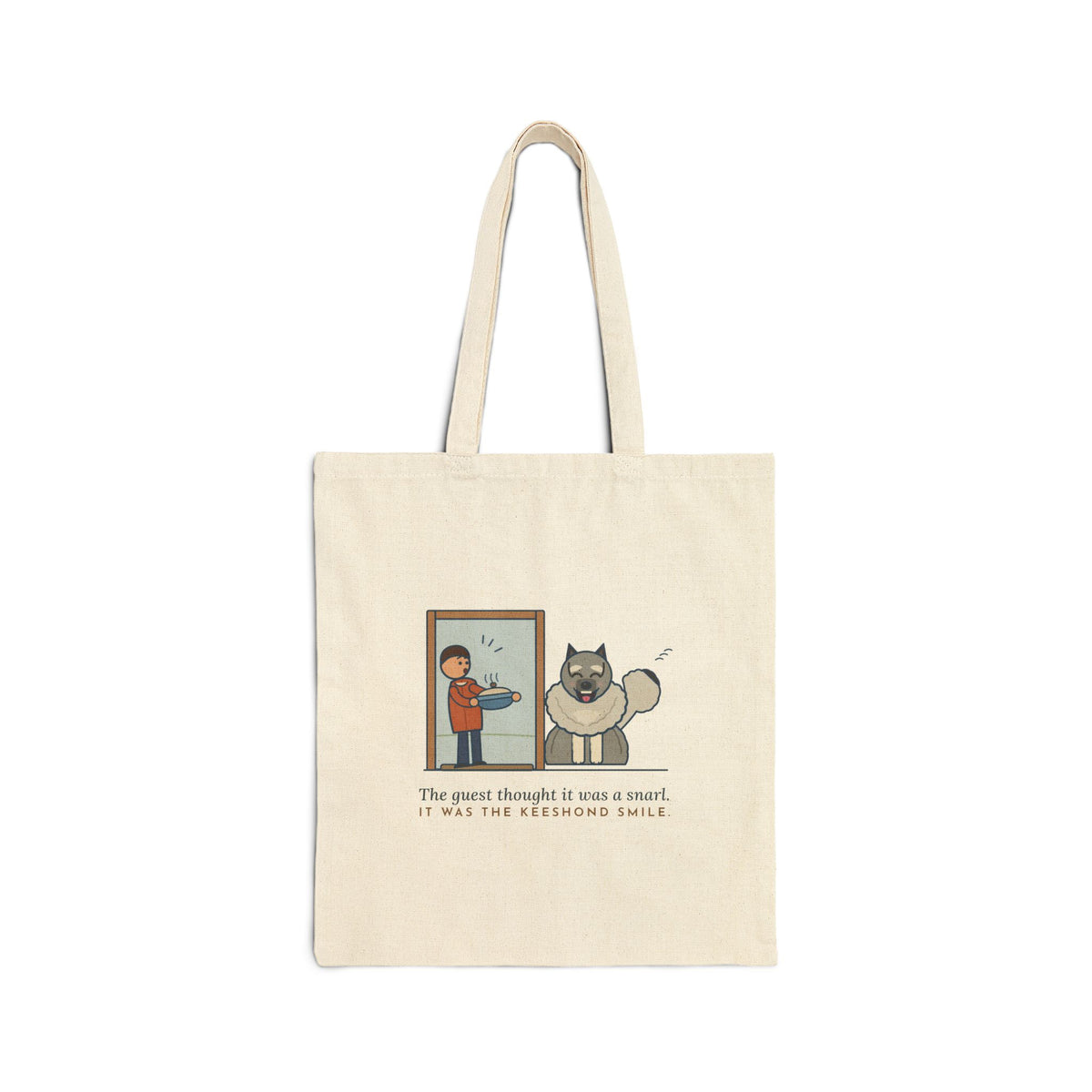 Keeshond Tote Bag - It Was the Keeshond Smile, Not a Snarl