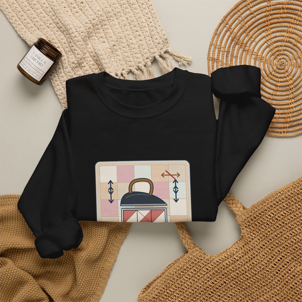 Quilting Crewneck Sweatshirt - Press, Don't Iron. Cozy Quilter Gift