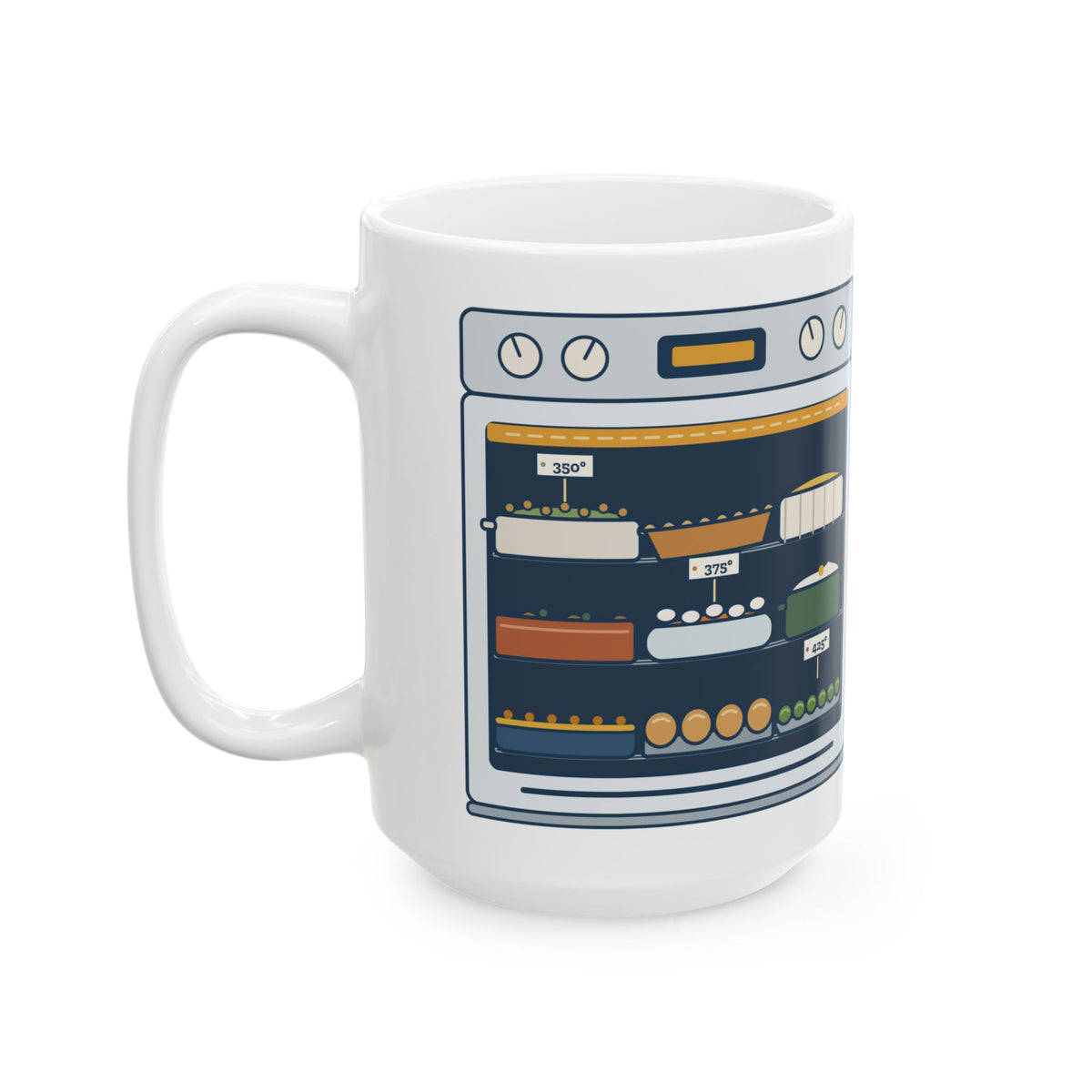 Large 15oz Thanksgiving Mug - One Oven, Nine Side Dishes Holiday Host Mug