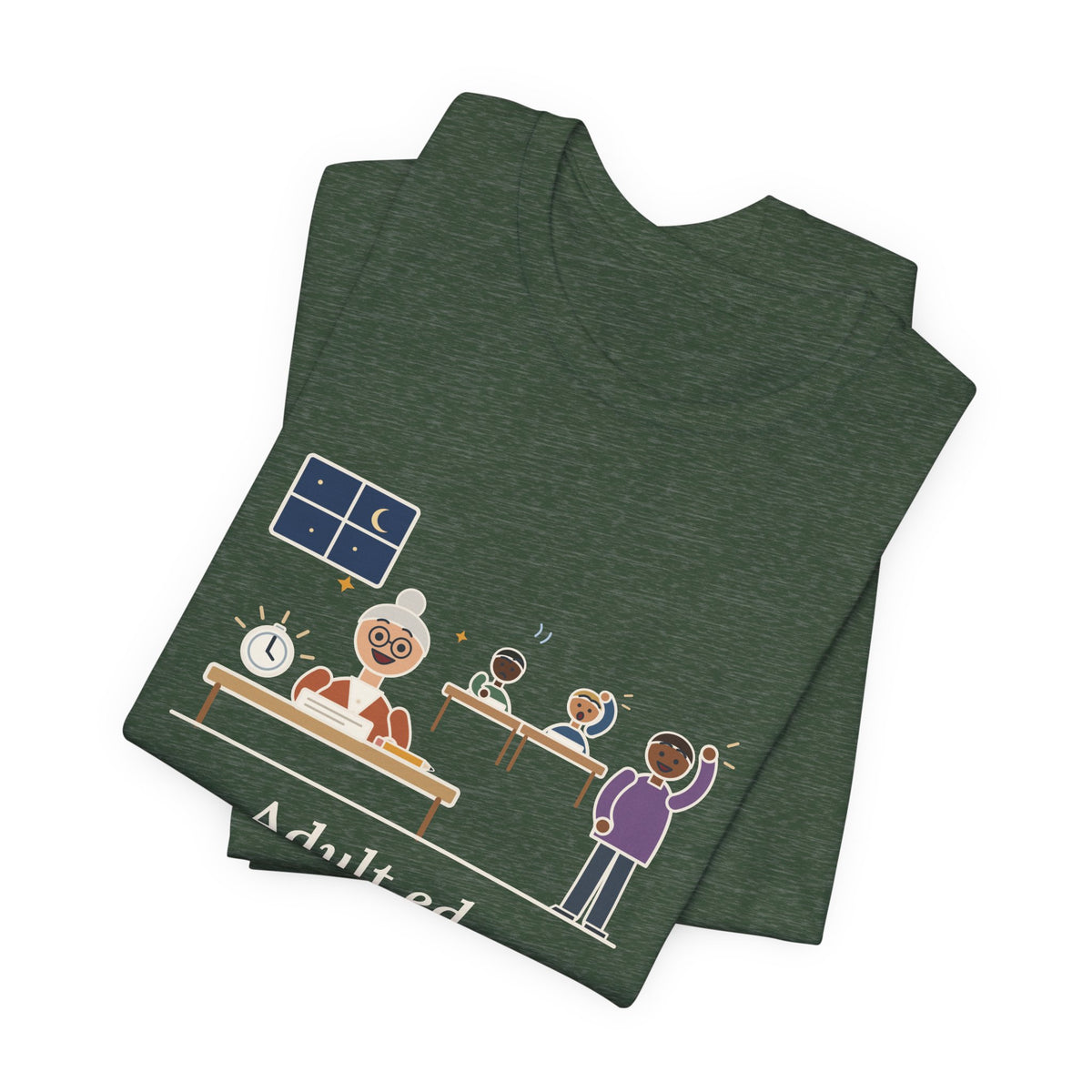 Adult Education Teacher T-Shirt - Adult Ed, a Grandmother Finished the Math Section First