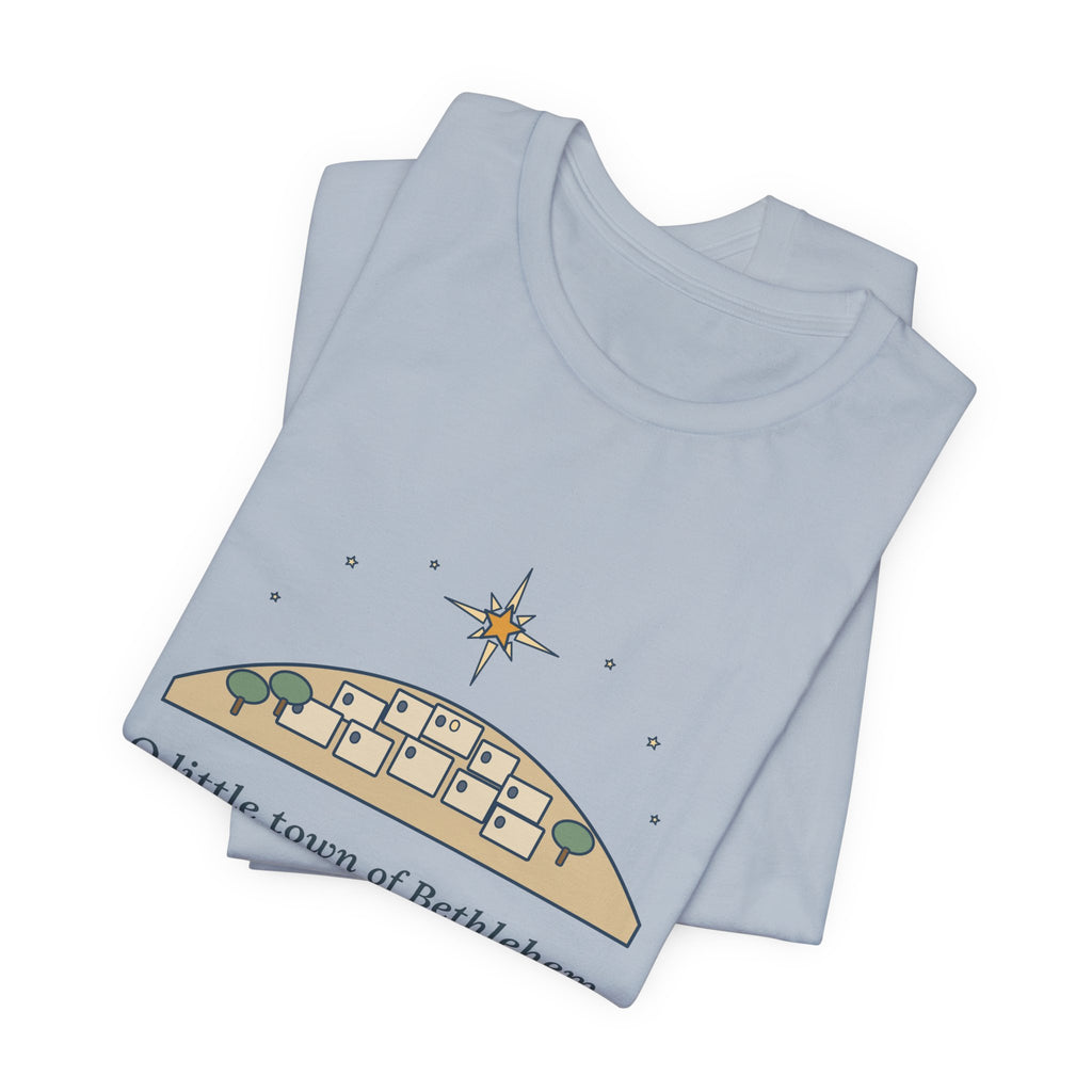 Brooks Quote T-Shirt, O Little Town of Bethlehem, Christmas Hill Town Star Tee