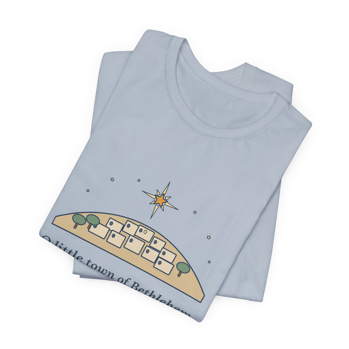 Brooks Quote T-Shirt, O Little Town of Bethlehem, Christmas Hill Town Star Tee